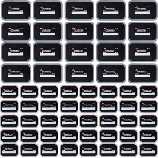 60 Pieces Tire Patches, 2.6 x 3.2Inches, 3.4 x 4.8 Inches, Rubber Tire Patches Radial Tire Repair Patch Tire Plug Kit Emergency Repair Tool for