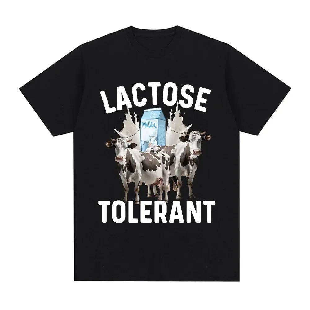 Lactose Resistant Pattern Printed T-shirt for Women's Retro Fashion Short Sleeved T-shirt Casual and Comfortable Large T-shirt