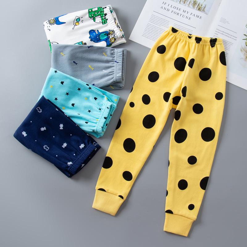 Kids' Cotton Autumn Pajamas: Solid Color Pants for Boys and Girls, Baby & Toddler Base Layer