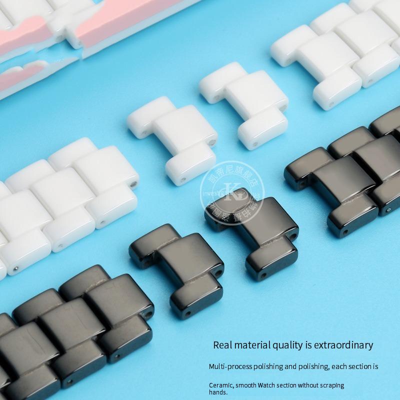 Klasyczny wysokiej jakości ceramiczny pasek do zegarka GC MK pasek z karbowaną ceramiką modny do Folli Follie 20*11mm 18*10mm 16*8mm
