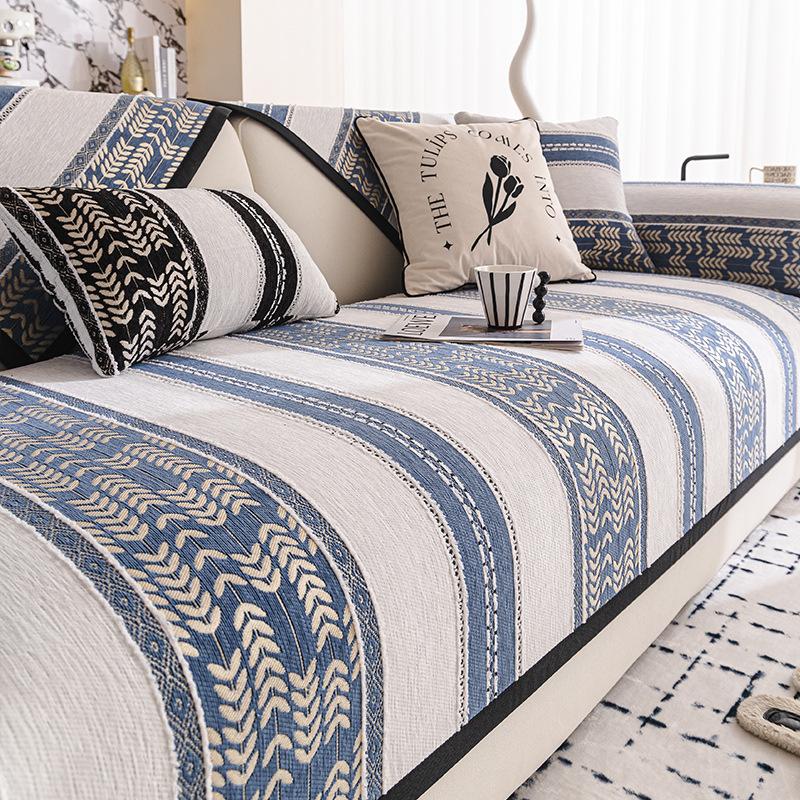 New Sofa Cushion Four-Season Universal Non-Slip Seat Cushion Light Luxury Cream Style High-End Sofa Cover Cloth Towel