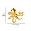 Stainless Steel Geometric Irregular Snake Ring