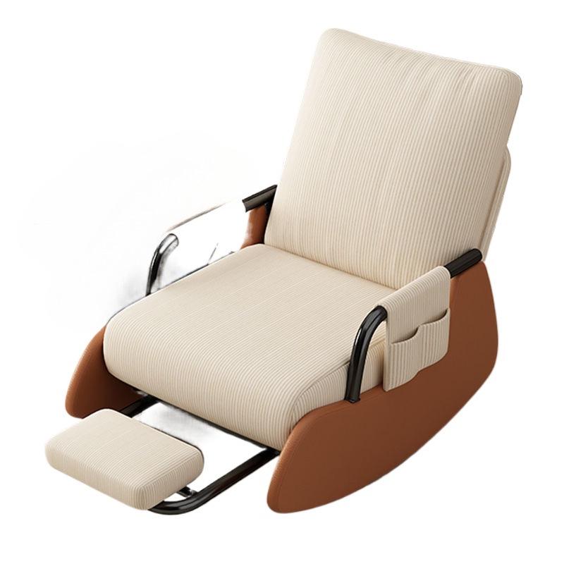 Nordic Rocking Recliner: Comfortable Single Lounge Chair for Living Room, Bedroom, Patio, or Balcony.