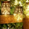 10/20 LED Solar Lichterkette Einmachglas Garten Außen Hochzeitsfeier Dekoration