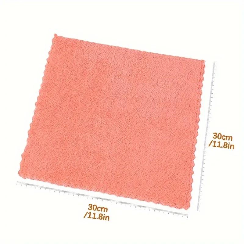 5 Pack Coral Velvet Square Towels Soft Water Absorption Multi-function Dishwashing Hand Cleaning Table Wipping Rag Towel