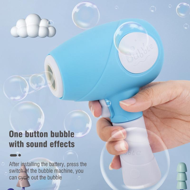 Fully Automatic Bubble Gun Air Blower Handheld Electric Soap Bubble Water Machine Kids Girl Boys Toys for Children's Summer Gift
