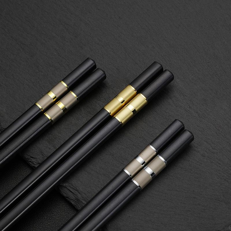 Alloy Chopsticks - Non-Slip, Heat-Resistant, Sterilizable Tableware for Restaurants, Hotels, and Homes