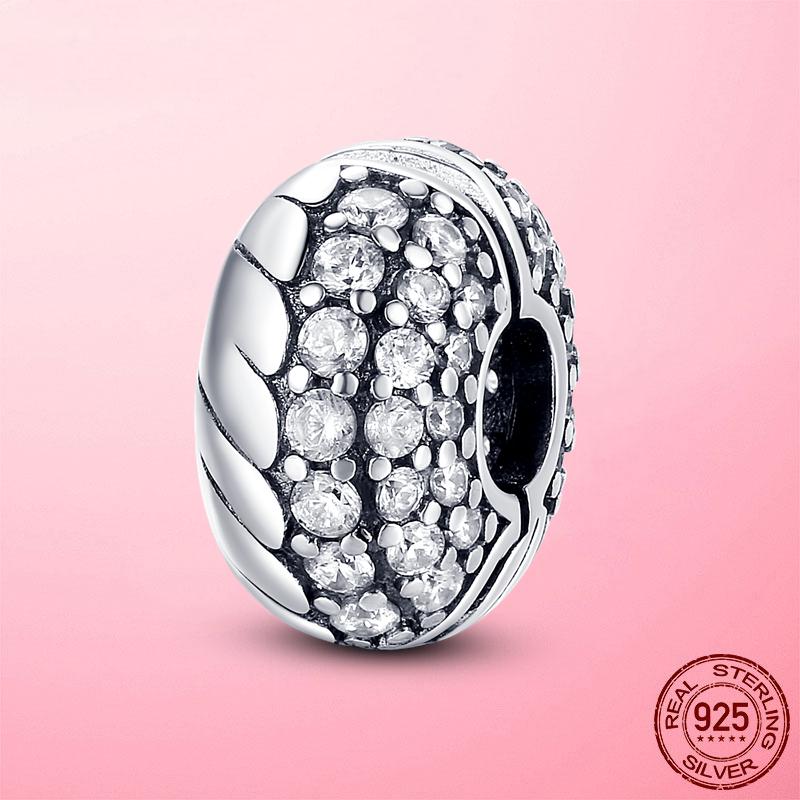 Verschlussclip 925 Silber Sicherheitskette Clip Charms Stern Perlen Stopper passend für Original Dora Armband Original DIY Schmuck