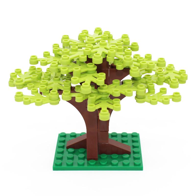 Street View Children's Toys Tree Stools Plants Toy Gifts Flowers Colorful tree Compatible MOC Accessories City Building Blocks Children's Park