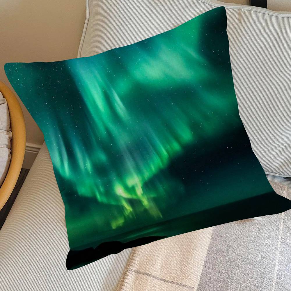 Nature Aurora Beauty Pillow Cushion Cover Pillowcase Living Room Sofa Home Decor