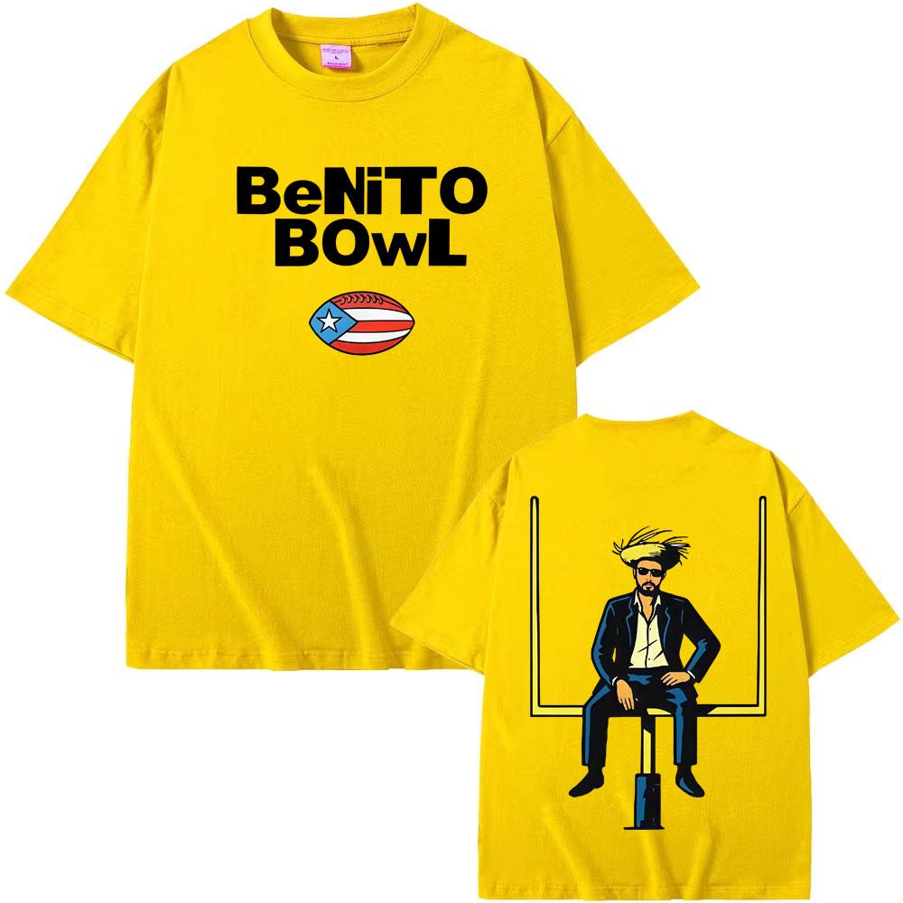 Benito Bowl Portoriko Fotbalové Tričko Bad Bunny Styl Super Bowl Tričko Pánské Dámské Oversized Vintage Vysoce Kvalitní Tričko