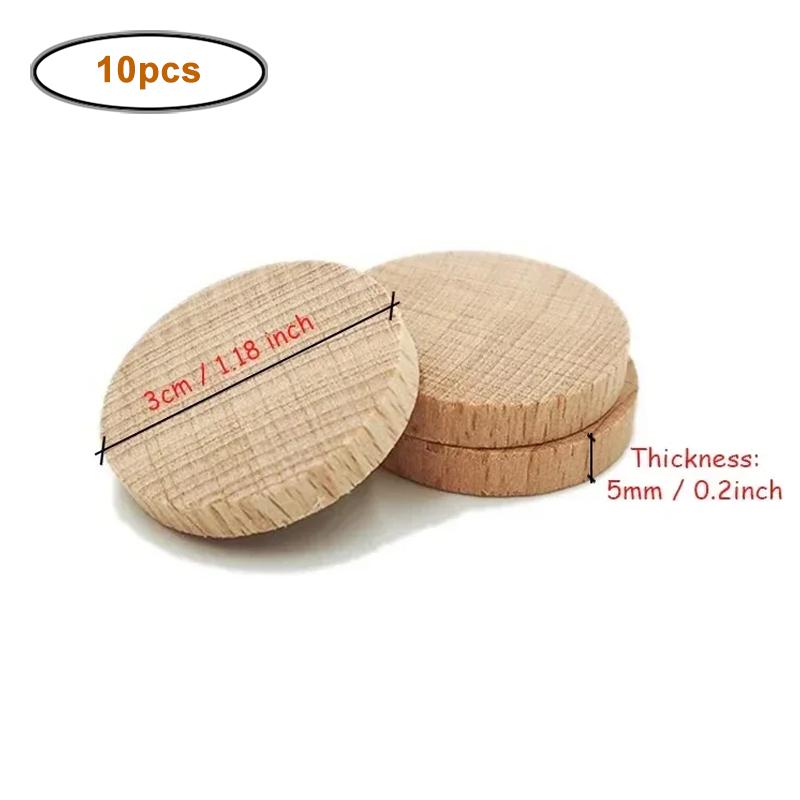 1-6cm Nedokončené dřevěné kulaté mince kotoučky, Přírodní bukové dřevěné kotoučky pro DIY řemesla umění, Malování, Laserové gravírování, Domácí dekorace
