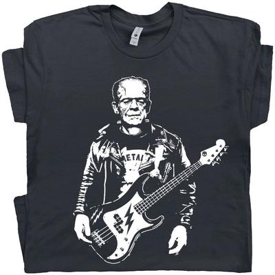 Bass Guitar T Shirt Cool Electric Acoustic Men Women Bassist Vintage Rock Frank