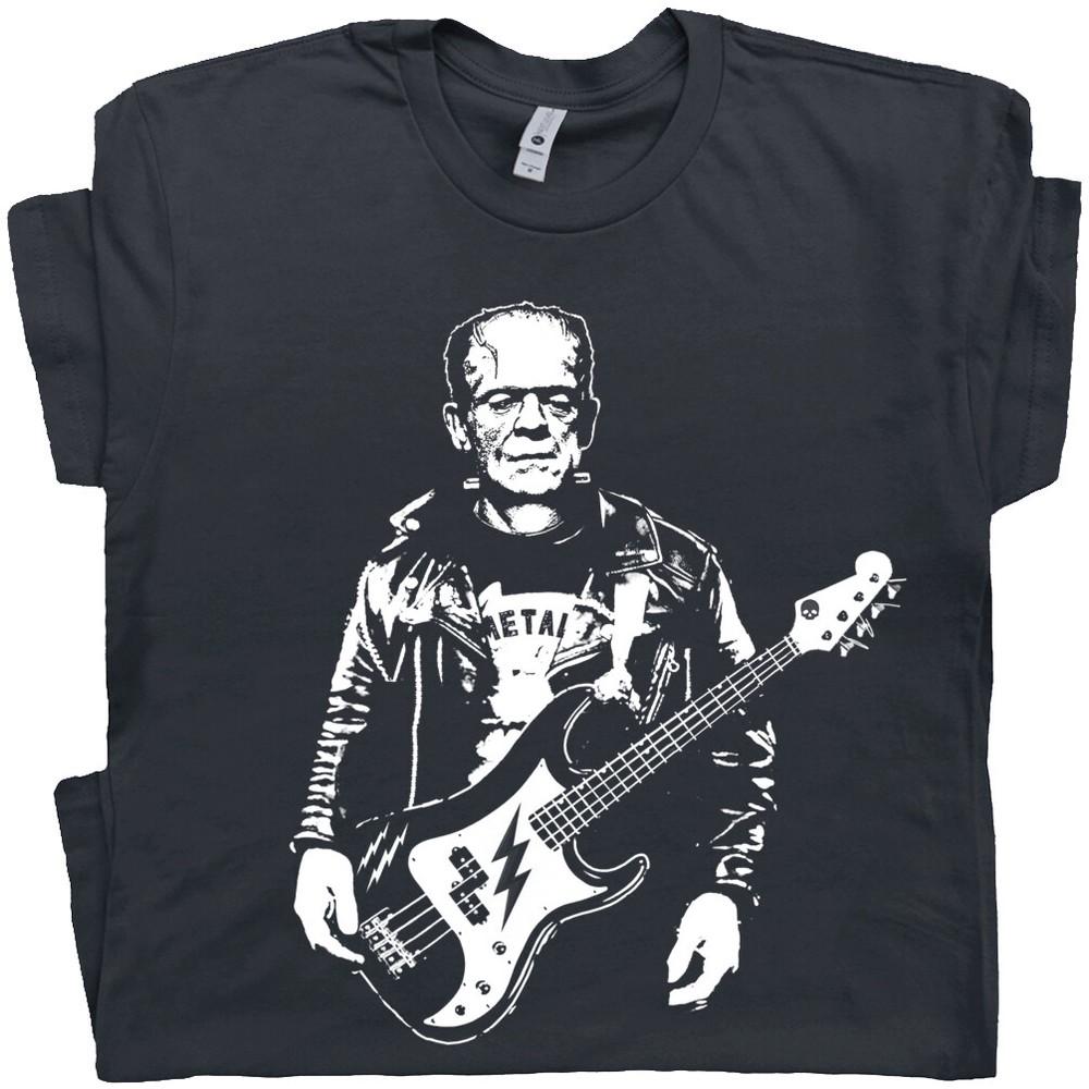 

Bass Guitar T Shirt Cool Electric Acoustic Men Women Bassist Vintage Rock Frank 2XL