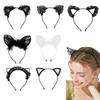 Sexy Bunny Ears And Cat Ear Rabbit Ear Hair Accessory Lace Feathe-r Headband for Women Cosplay Costume Party Headwear