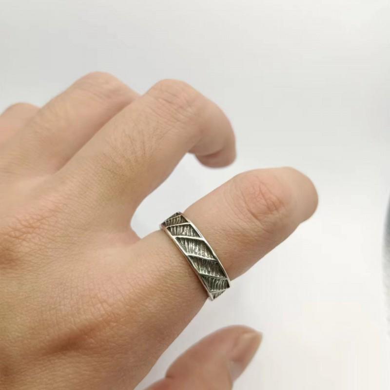 Adjustable Open Ring Men Women Vintage Geometric Animal Motif Handmade Plated Unisex Statement