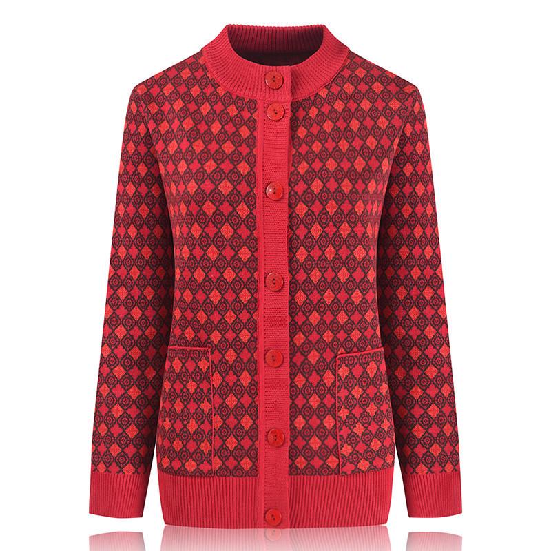 

Кардиган бабушки: Весенне-осенняя верхняя одежда для пожилых женщин 125 (135-150 jin)