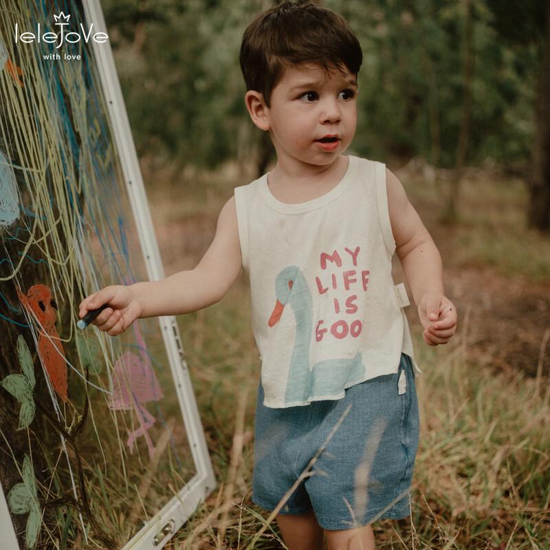 LELE JOVE Kids  Summer Cotton Denim Shorts 110