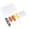 14PCS Felting Foam Pad Felting Starter Kit Wooden Felting Handle Wool Felt Tool Beginners Projects