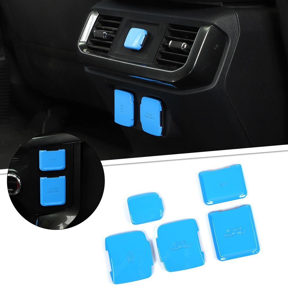 5X Muticolor Front & Rear Control Power Socket Cover Trim For Ford F150 + US