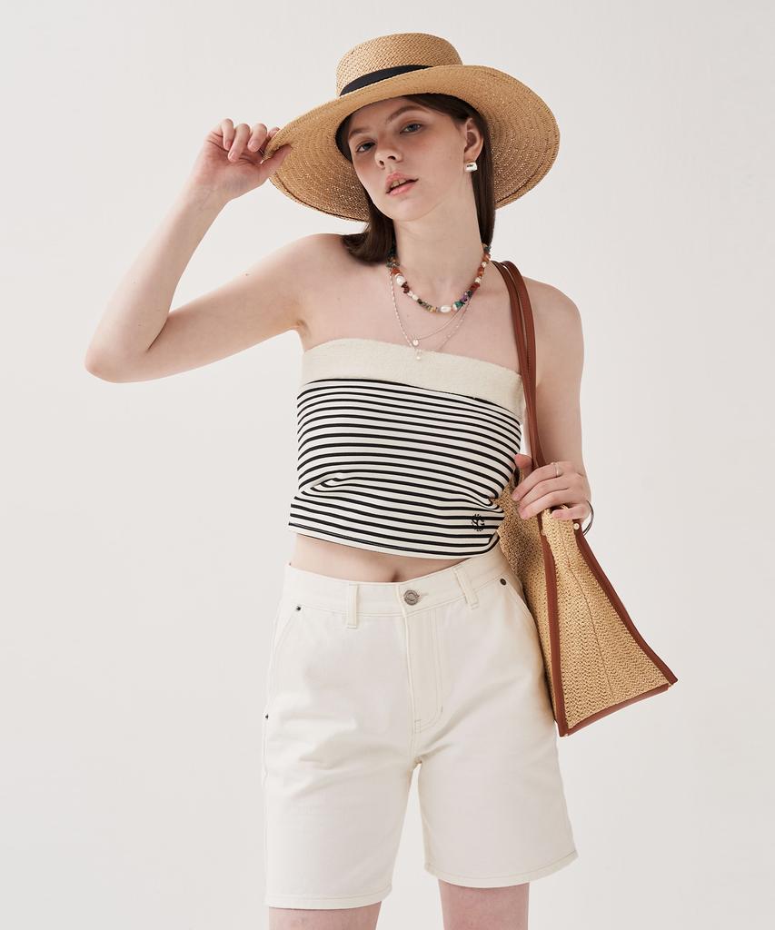 Jina In Ny Mykonos Shoulder Bag [Beige Combo]