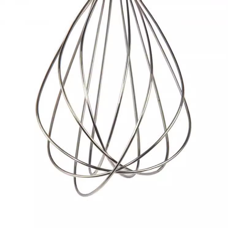 6-Wire Stainless Steel Manual Whisk for Kitchen and Cake Mixing