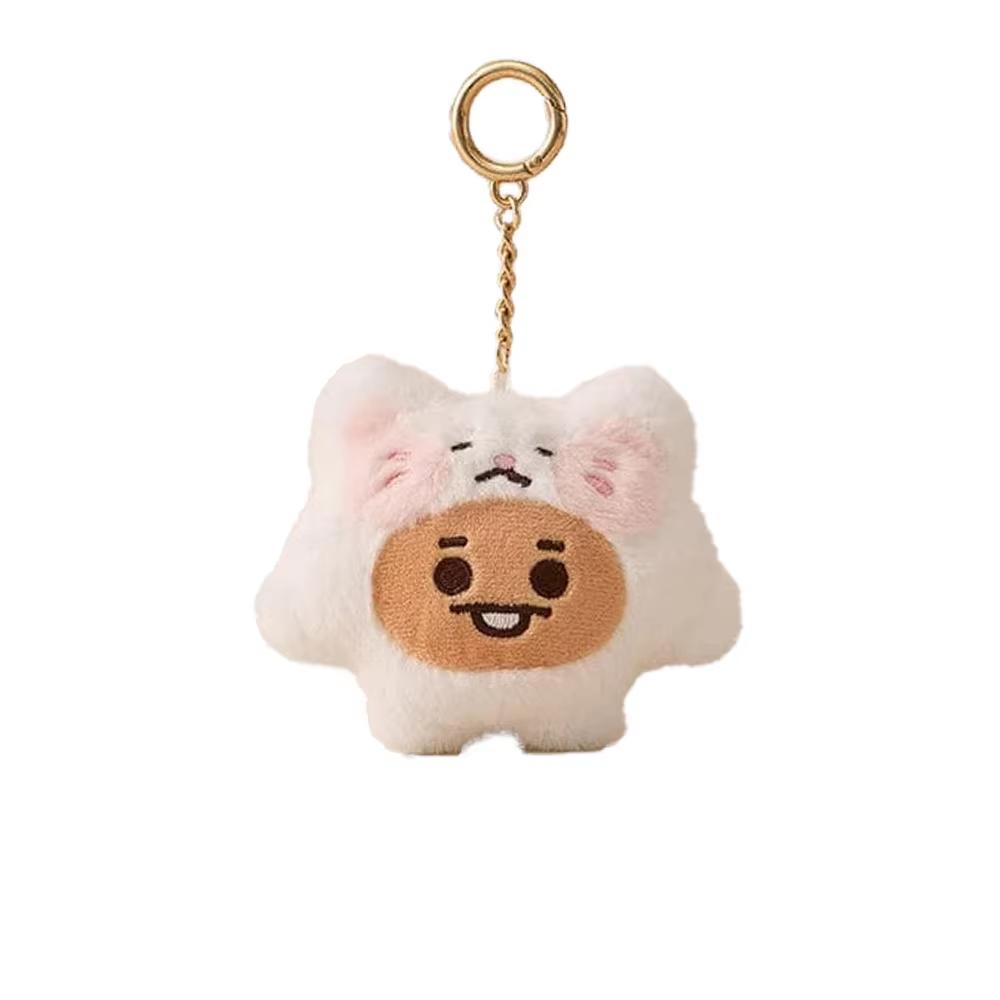 BT21 Baby Animal Series Plush Keychain Pendant Cute Kawaii CHIMMY COOKY KOYA TATA Stuffed Doll Bag Decoration Anime Gift Toys
