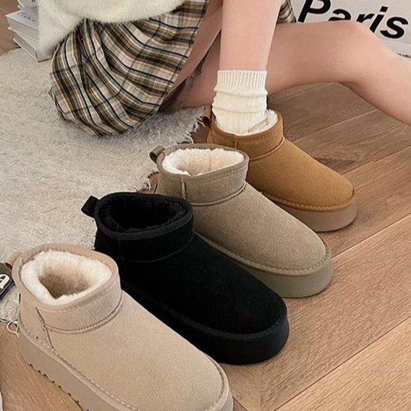 Zimowe buty bawełniane na platformie buty chlebowe buty śniegowe damskie nowe do noszenia na zewnątrz antypoślizgowe ciepłe aksamitne krótkie buty damskie