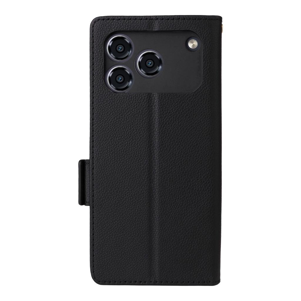 Etui dla ZTE Blade A36/nubia A36 z paskiem na nadgarstek, tekstura liczi, skóra PU, portfel, pokrowiec na telefon