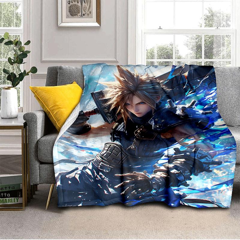Cloud's Fantasy Journey Game Blanket Lightweight Ideal Bedding Blanket Perfect for Travel, Camping, Living Rooms, Offices, Sofas, Fan Christmas gift