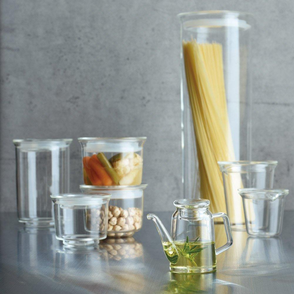 KINTO CAST Pasta Glass Storage Microwave and Dishwasher 8494 Canister, 105x290mm, Heat-Resistant Container, Safe,