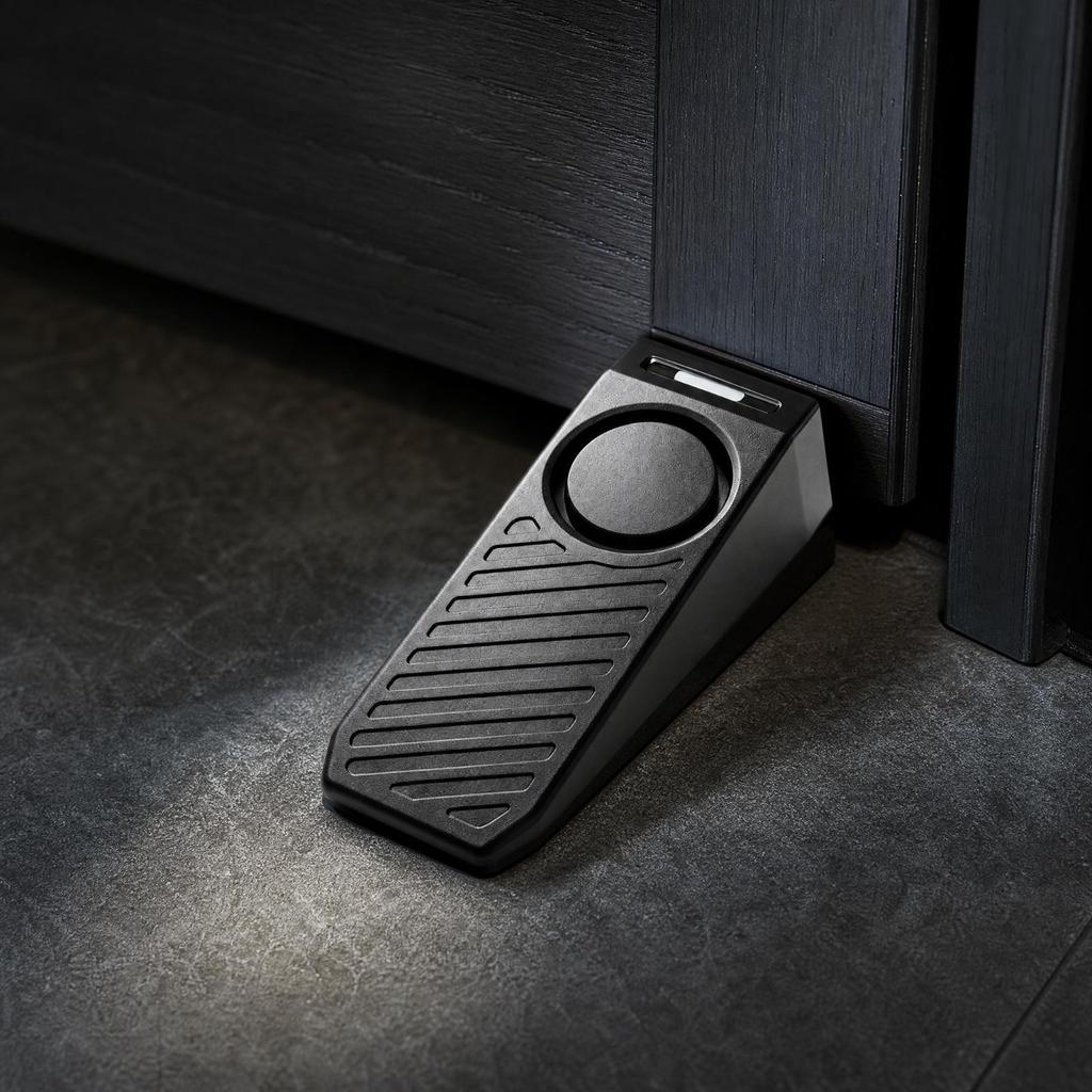 Door Stop Alarm with Type-C Charging Non-Slip Security Device Easy to Use