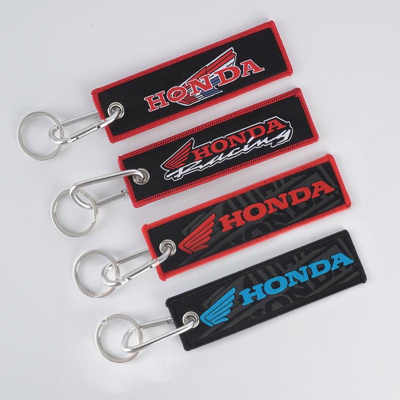 CPO1 Embroidery Motorcycle Keychain Keyring Key Ring For Honda CBR CB650R CB1000R 125R 954 600 650F 650R 1100XX 1000F 600RR 1000RR