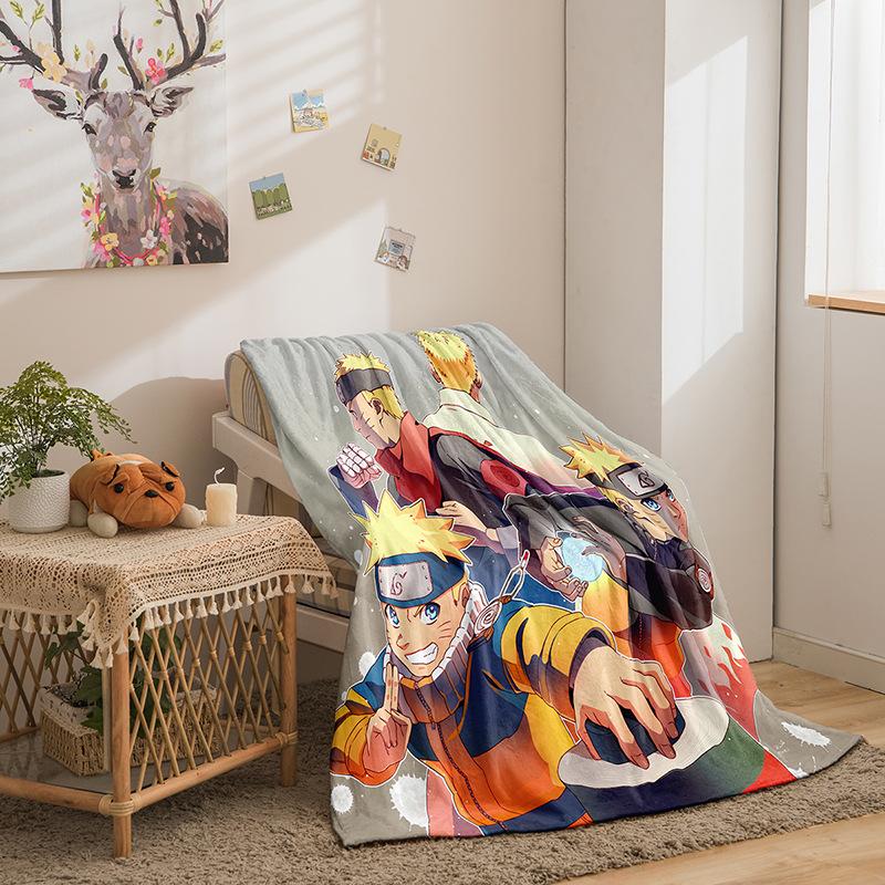 Cartoon Day Man Series Flannel Blanket 2D Printed Sofa Blanket Thickened Blanket