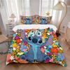 3Pcs Stitch Floral Paradise Bedding Sets For All Sizes New 3D Printed Bed Cover Comforter Duvet Cover Pillowcase Bedroom Decoration