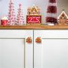 1/2Pcs Gingerbread House Shape Christmas Button Covers Reusable Easy to Install Closet Dresser Pulls