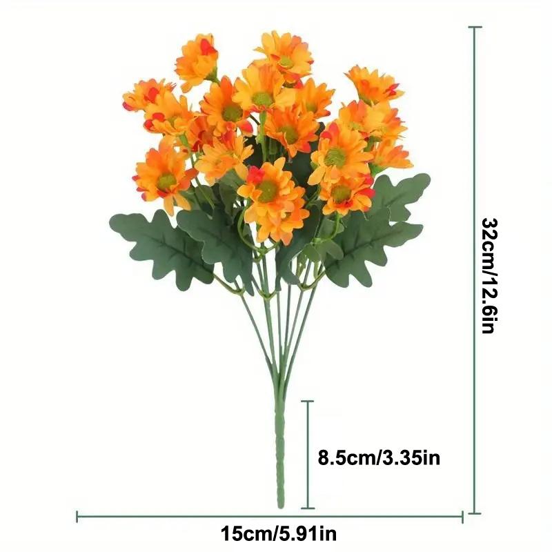 Künstliche Sonnenuntergangs-Chrysanthemen Blumen Realistische Außen-/Innen-Blumenarrangements Wasserdicht Winddicht Künstliche Blumen Heimparty Dekor