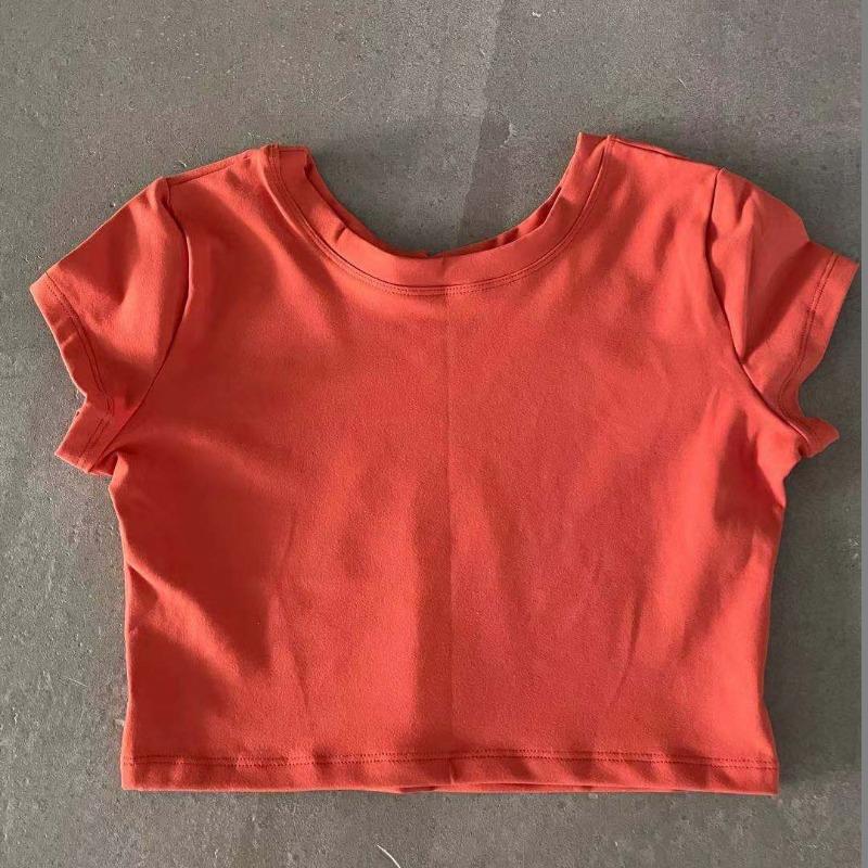 Summer New Style Slim Tight-fitting Women's Fitness Short-sleeved