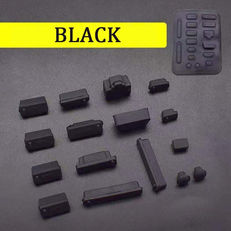 

16Pcs/Set Anti-dust Plugs Notebook Computer Port Dust Plugs Laptop Port Dust Covers Stoppers USB Port HDMI RJ45 Interface Cover