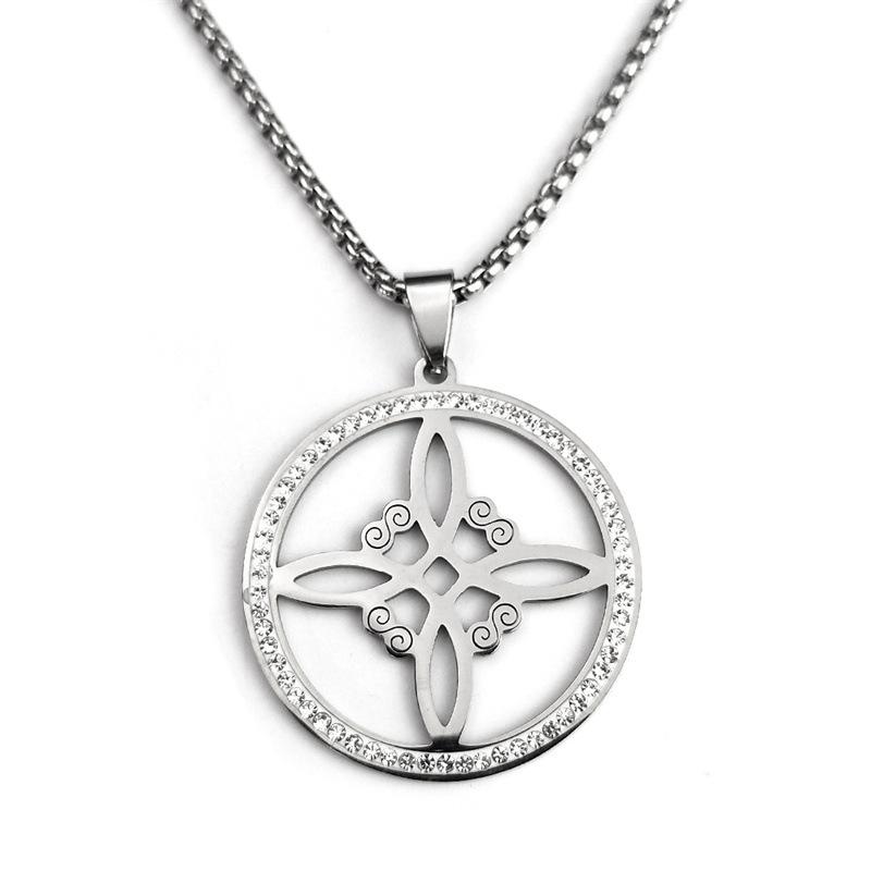 Gotischer Stil Edelstahl Knoten Anhänger Halskette Unisex Mode Schmuck
