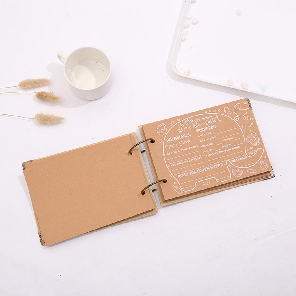 Babyparty Gästebuch Set mit 40 Blatt Vorhersage- und Ratschlagskarten für eine unvergessliche Gender Reveal Feier Wachstumsrekord