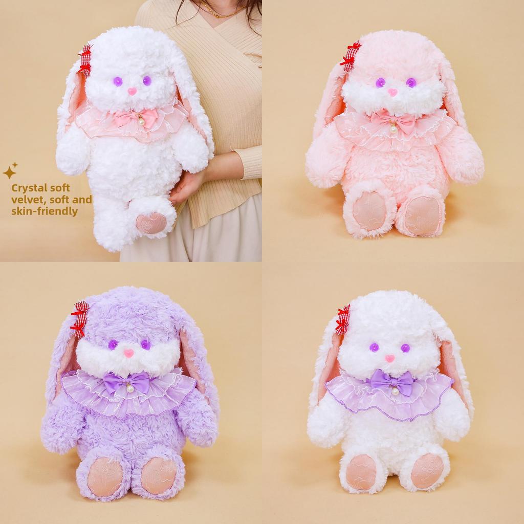 Plush Bunny Toy With Polyester Fiber Filling For Gift And Home Decor