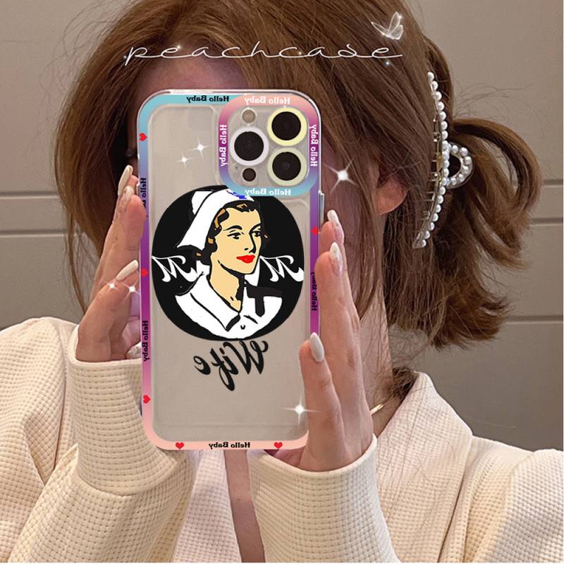 Cartoon Medicine Doctor Nurse Phone Case for iPhone 11 12 13 Mini Pro Max 14 Pro Max Case shell