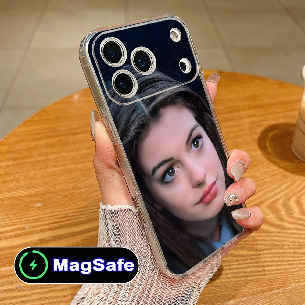 

Anne Hathaway Mobile Phone Case for iPhone 17 16 15 14 13 12 11 Air Pro Max Plus Mini Magsafe Clear Colorful Cover Cover Pretty iPhone 11 Pro Max