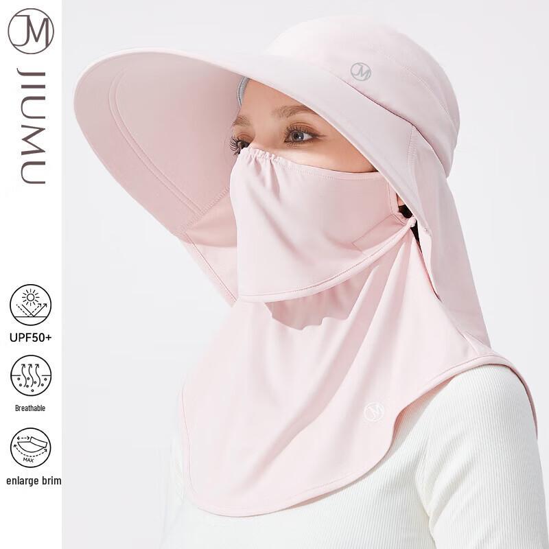 JIUMU Women s Full-Coverage Wide Brim Sun Visor Hat One Size