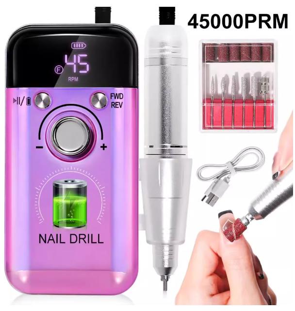

2025New household rechargeable nail polisher portable manicure removal and decompression tool for nail art store