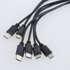Multiple Device Charging Cable 6 in 1 USB to 3 USB 5Pin and 3 Type C Connectors Cord Wire Charge 6pcs Electronics