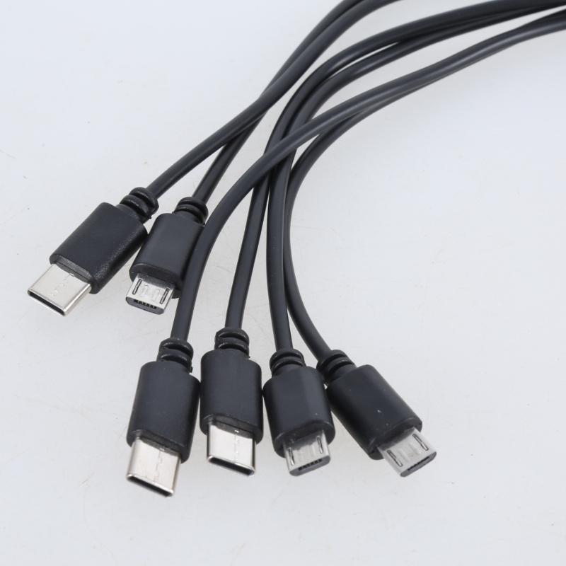 Multiple Device Charging Cable 6 in 1 USB to 3 USB 5Pin and 3 Type C Connectors Cord Wire Charge 6pcs Electronics