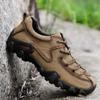 Pánské turistické boty na šněrování, jarní a podzimní, z pravé kůže, outdoorové, sportovní, trekkingové, horské, atletické boty