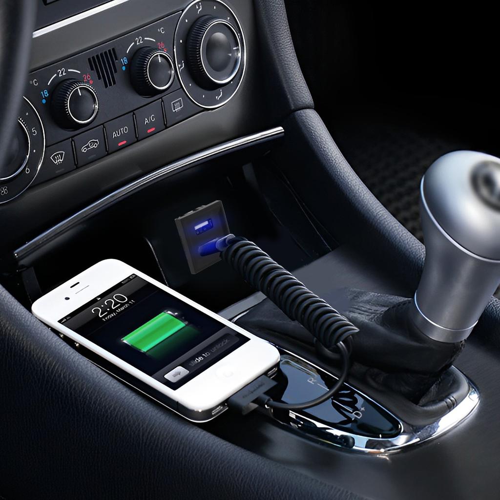 Priza încărcător auto USB dublu Compatibil cu Transporter T5 2003-2009 Încărcător auto Priză de alimentare Adaptor premium 5V 3A pentru auto